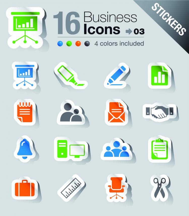 free vector Simple and practical icon 02 vector